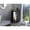 Black, variant on Two - Shelf Espresso Bar Cart with Glass Door and Wine Holders / Elevate Your Entertaining