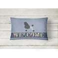 thumbnail image 2 of Carolines Treasures BB5543PW1216 Poodle Welcome Canvas Fabric Decorative Pillow, 12H x16W, multicolor, 2 of 3