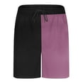 thumbnail image 4 of Havenre Mens Swim Trunks Big and Tall Regular Fit Casual Quick Dry Color Block Summer Drawstring Elastic Waist Beach Shorts with Pockets Purple M, 4 of 9