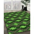 thumbnail image 3 of Ahgly Company Machine Washable Indoor Round Transitional Dark Forest Green Area Rugs, 3' Round, 3 of 7