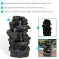thumbnail image 3 of Sunnydaze Rocky Falls Polystone Outdoor Water Fountain with Lights, 3 of 10