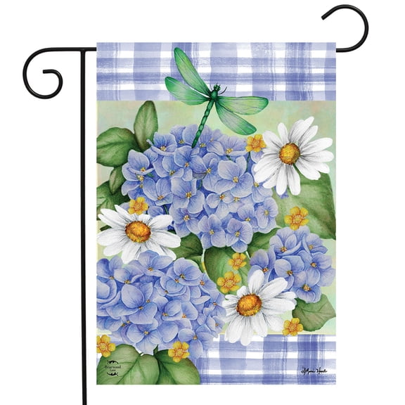 Briarwood Lane Dragonfly and Hydrangea Garden Flag