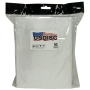 USDISC Plastic Sleeves 4mil 7.5 x 5.75, Fits DVD Booklet, Double 2 Disc, White, Pack Of 1000