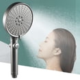 thumbnail image 6 of Anuirheih Clearance Shower Heads High Pressure 5 Spray Setting, 5" Rainfall Shower Head Adjustable Durable Bathroom Accessories(Gray), 6 of 6