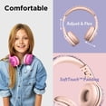 thumbnail image 6 of LilGadgets Connect+ Pro Wired Kids Headphones - Designed with Kids' Comfort in Mind, Child-Friendly Foldable Over-Ear Headset with In-line Microphone, Perfect for Toddlers in School, Girl Power, 6 of 8