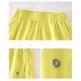 thumbnail image 4 of Girls' Quick Dry Elastic Waist Shorts, Casual Loose Wide Leg Running Shorts for Summer Yellow 140, 4 of 9
