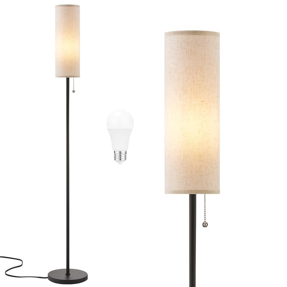 Lámpara de Pie Ambimall 163 cm Pantalla Beige Cadena de Tirar LED