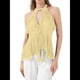 thumbnail image 1 of Camisola con Volantes y Cuello Halter para Mujer Amarillo M, 1 of 7