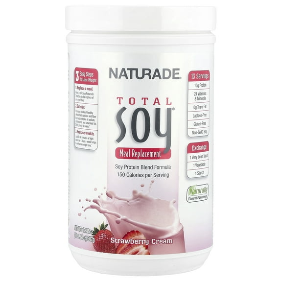 Naturade - Total Soy, Meal Replacement for Weight Management, Strawberry, 17.88 oz., 1 Pack, 13 Serving