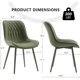thumbnail image 2 of Juego de sillas de comedor de piel sintética de color verde oliva, modernas sillas de cocina tapizadas cómodas con patas de metal, asiento ancho para comedor, sala de, 2 of 4