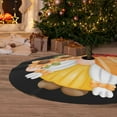 thumbnail image 5 of KLL 30" Christmas Tree Skirt Sunflower Gnomes 2 Xmas Tree Skirts Mat for New Year Xmas Holiday Party Indoor Outdoor Home Decoration, 5 of 5