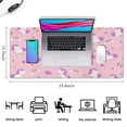 thumbnail image 5 of Long Mouse Pads for Desk,Pink Cartoon Unicorn Dessert Pattern Desk Mats on Top Of Desks, Desk Mouse Pad Extra Large with 3mm Non-Slip Base and Stitched Edge for Gaming,Office,Work,Home 35.4"x15.7", 5 of 6