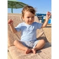 thumbnail image 6 of BemeyourBBs Kids Toddler Baby Boy Summer Clothes Baby Boys Fishing Outfit Short Sleeve Embroidery Shark T shirt with Plaid Pockets Shorts Set Toddler Boy Summer Outfit, 6 of 9