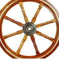 thumbnail image 5 of Wooden Nautical Ship Wheel Pirate Rustic Captain Wall Home Décor Nautical Style Captain Boat Wheel | Pirate Décor | Wall Hanging, 5 of 5