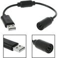 thumbnail image 3 of 2 Pack Replacement Dongle USB Breakaway Cable for Xbox 360 Wired Controllers, Extension Adapter Cable for Xbox 360 -2 Pack Black, 3 of 6