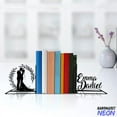 thumbnail image 2 of Handmadetneonsign Couple Lover Metal Bookends, Couple Name Bookend, Wedding Table Bookshelf Decor 77868, 2 of 4