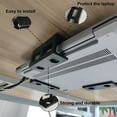 thumbnail image 6 of 3 Pcs Plastic Under Desk Laptop Holder Mount with Screw,Under Desk Laptop Mount Bracket,Add on Under Table Laptop,Black, 6 of 7