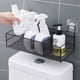 thumbnail image 3 of Organizador de baño de pared con 2 compartimentos, sin necesidad de taladrar, de alambre metálico., 3 of 8