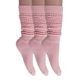 thumbnail image 3 of 3 Pairs Women's Heavy Slouch Socks Shoe Size 5-10 from AWS/American Made (Pink), 3 of 11