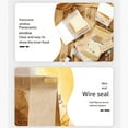 thumbnail image 3 of Bewildely Bolsa autosellante con ventana transparente de 50 piezas, bolsa para pan, vista panorámica, embalaje para postres horneados Organizadores de utensilios de cocina papel kraft trompeta, 3 of 6