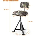 thumbnail image 3 of Tangkula 360° Swivel  Hunting Chair, Multi-Position Height Adjustable Hunting Chair w/Detachable Backrest,  Padding, Tripod Swivel Blind Huntsman Chair for Outdoor Activities, 3 of 8