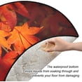 thumbnail image 3 of Coolnut Autumn Leaves Maple Christmas Tree Mats Waterproof Tree Skirt, Fall Scenery Xmas Tree Stand Tray Mat Floor Protector Pad for Holiday Party Decoration, 28.3", 3 of 6