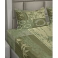 thumbnail image 2 of Ambesonne Asian Themed Fitted & Top Sheet Set with Shams, Vintage Oriental Style, Green, 2 of 4