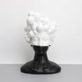 thumbnail image 2 of Arte abstracto, escultura de en y negro, estatua de estatuilla hueca moderna para decoración de oficina en hogar, 2 of 9