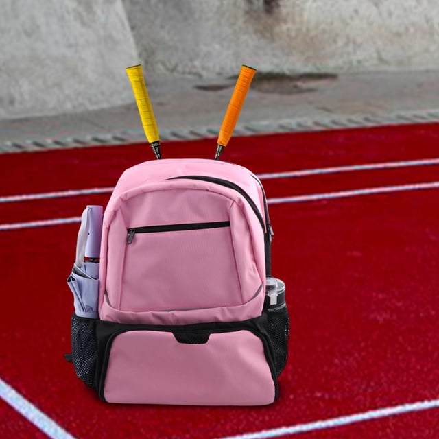 Mochila de bádminton as de hombro grandes ajustables para mujeres bolsa de tenis Rosa