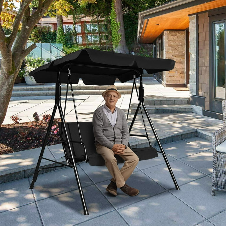 Costway loveseat patio canopy swing shop