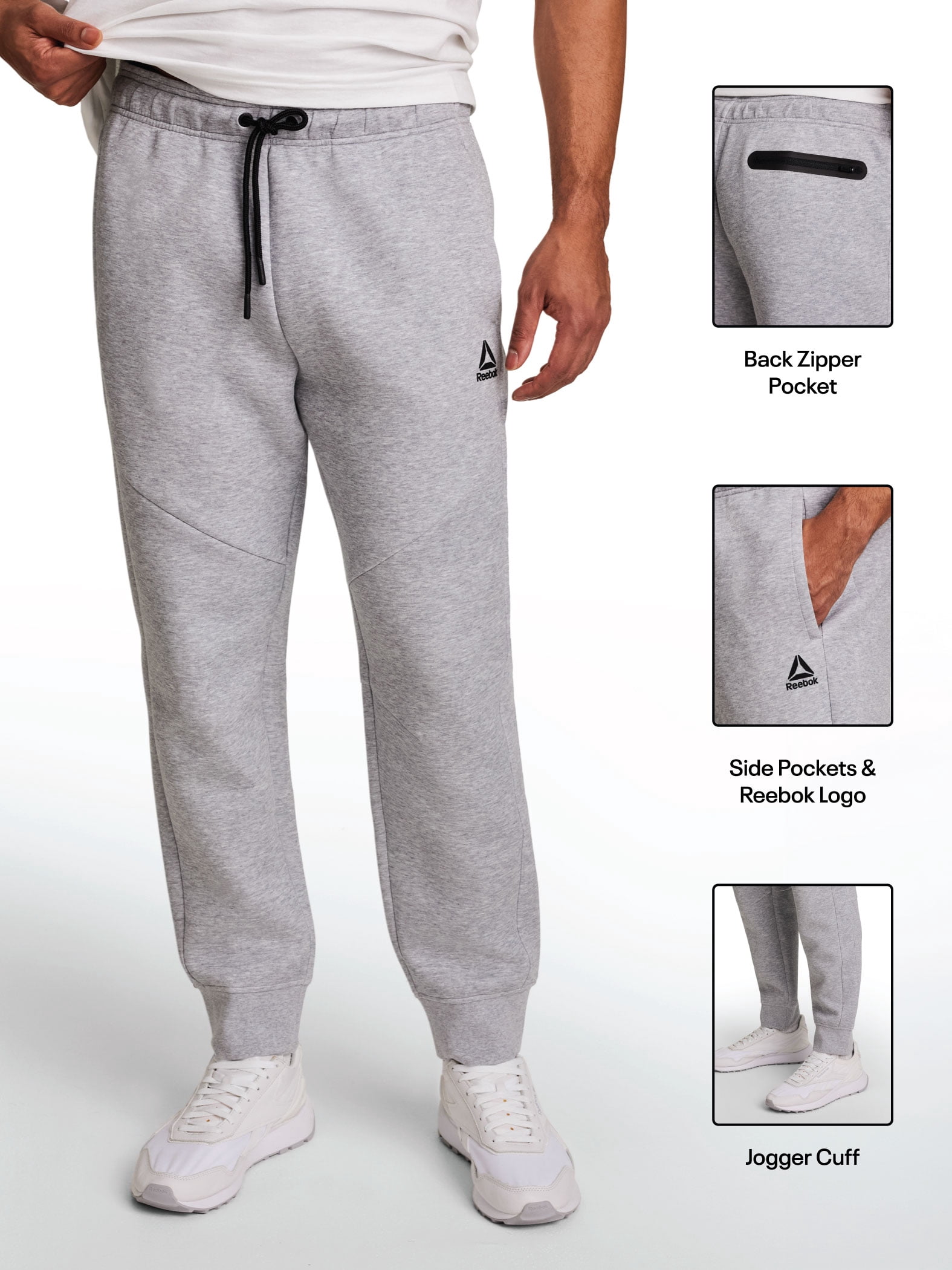 Reebok Men's and Big Men's Momentum Fleece Jogger, Size XS-5XL