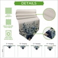 thumbnail image 5 of Watercolor Eucalyptus Leaves Table Runner Linen Burlap Table Runner 72 Inches Long Summer Botanical Leaves Vintage Dresser Scarves for Kitchen Island Coffee Dining Party Wedding Holiday Decor 16"x72", 5 of 8