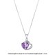 thumbnail image 2 of Nvzi Collar de cristal de moda con forma de corazón morado y colgante de diamantes de imitación, cadena con dijes, regalo de joyería, 2 of 5