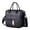 Black-144, variant on Leakproof Dual Compartment Lunch Box with Science Rules Print – Large Insulated Cooler Tote Foldable Adjustable Strap Multi pocket Organizer for Work & Study
