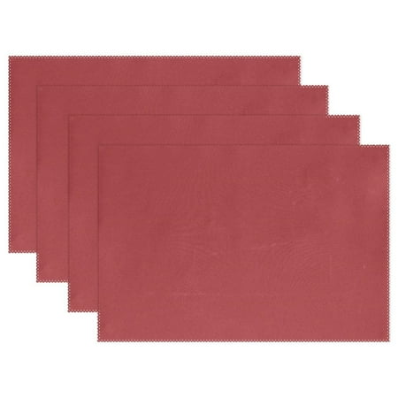 

Ryvnso Placemats Set of 4 Red Pattern Dining Mats Heat-Resistant Non-Slip Washable Table Mat