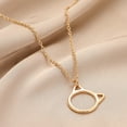 thumbnail image 4 of Fiaya Women Cute Pendant Cat Necklace, Dainty Cat Ear Alloy Pendant Short Necklace, Simple Jewelry Gift for Women Teen Girls, 4 of 4