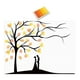 thumbnail image 5 of Lienzo con diseño de árbol de huellas dactilares, libro de visitas para bodas único, regalo considerado, manualidades, fiesta Amarillo, 5 of 9