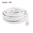 thumbnail image 2 of Unique Bargains White RJ11 6P4C Modular Telephone Extenstion Cable 10ft, 2 of 5
