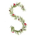 thumbnail image 1 of Guirlandes Artificielles de Noël, 6.56 Pieds Guirlande de Feuilles de Houx de Noël, Fausses Guirlandes de Verdure d'Hiver Baies Rouges Enneigées Guirlandes Suspendues pour Cheminée Décoration de Mariage Fête Maison,(D,6.56 Pieds), 1 of 9
