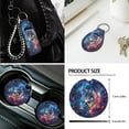 thumbnail image 7 of XYZCANDO Starry Wolf Print Handbrake Cover Car Cushion Cover Steering Wheel Cover Armrest Cover Seat Belt Cover Keychain Fender Cover Lipstick Cover Trash Can Car Coasters Washable, 7 of 7