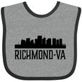 thumbnail image 3 of Inktastic Richmond Virginia City Skyline Boys or Girls Baby Bib, 3 of 4