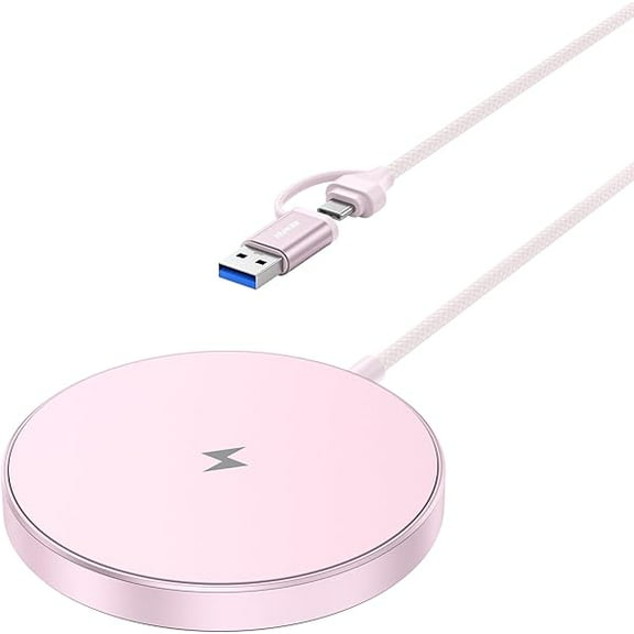 FU1999 Magnetic Wireless Charger 15w Compatile with MagSafe Charger/iPhone 16/16 Pro/16 Plus/16 Pro Max/iPhone 15 Pro Max Plus/iPhone 14 13 12 Series, Wireless Mag Safe Charging Pad, Mag Charger