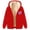 Red, variant on Autumn/winter Lamb Coat Plus Thick Hooded Cardigan Plus Size Coat