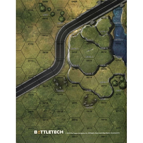BattleTech Grasslands / Desert #3 Full-Color Double-Sided Paper Map (18 x 22) (No Packaging)