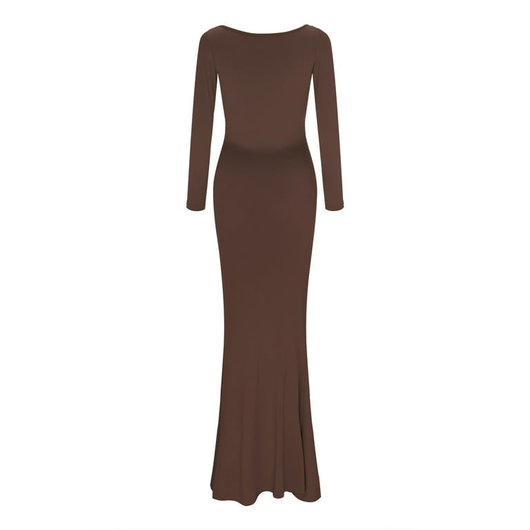 Aayomet Plus Size Dress Pleated Long Sleeve Shirt Dress Button Down Wrap V  Neck Casual Work Flowy Dresses,Brown L - Walmart.com