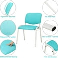 thumbnail image 6 of VINGLI Blue Waiting Room Chairs, 5-Pack PU Church Chairs Conference Room Chairs Stackable Chairs, Office Guest Chairs & Reception Chairs Stacking Chairs for Meeting, Office Lobby, Simple&Space-Saving, 6 of 9