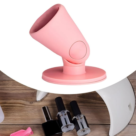 LAMIRO Nail Polish Bottle Rack Silicone Finger Polish Organizer Pink