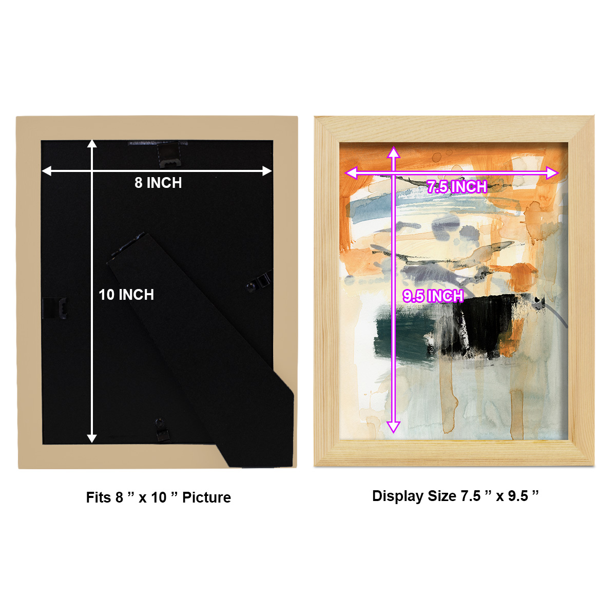 Seria I - Framed Print w/glass - Natural Wood