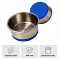 thumbnail image 5 of Dog Bowl Set of 2, Heavy Duty Stainless Steel Bowls by GORILLA GRIP, Holds 8 Cups, Royal Blue, 5 of 9