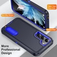 thumbnail image 2 of Allytech Rugged Case Compatible with Samsung Galaxy S22 Plus with Hidden Kickstand, [Military Grade Drop Protection] Soft TPU Hard PC Bumper Non-Slip Shockproof Full Protective Case, Blue+Navy, 2 of 8